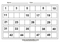 Missing Numbers - 1 to 50