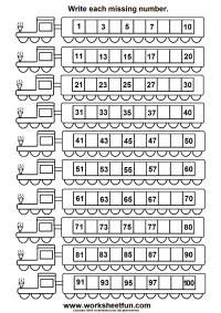 Missing numbers (1 - 100)