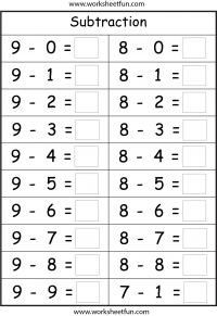 Subtraction - 4 Worksheets