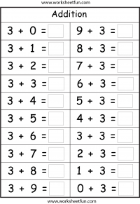addition facts 3