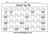 Count by 5s - 2 Worksheets