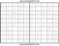 letters, numbers, shapes