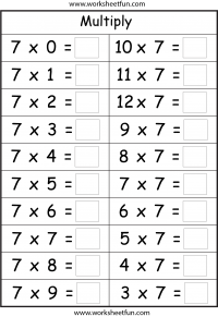 multiplication facts