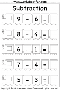 subtraction worksheet