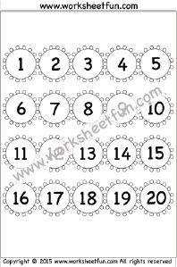 number chart 1 - 20