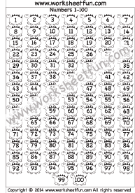 number chart 1-100