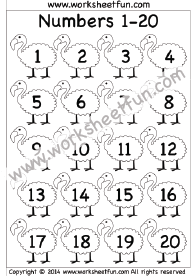 numbers 1-20