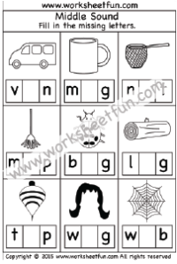 middle sounds worksheet