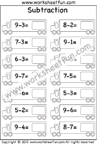 single digit subtraction