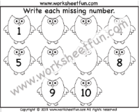 Missing Numbers 1-10