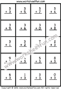 Basic Addition Facts- (0-9) - Ten Worksheets