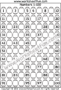 Numbers 1-100