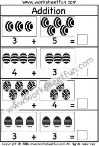 Easter addition worksheet
