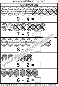 Easter Subtraction Worksheet