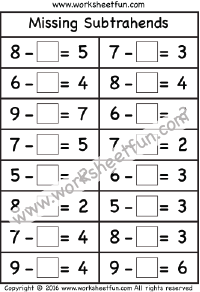 missing subtrahends