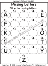 Pumpkin Alphabet Worksheet