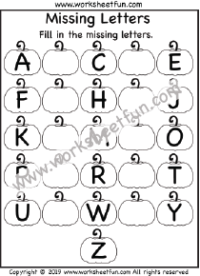 Pumpkin Alphabet Worksheet