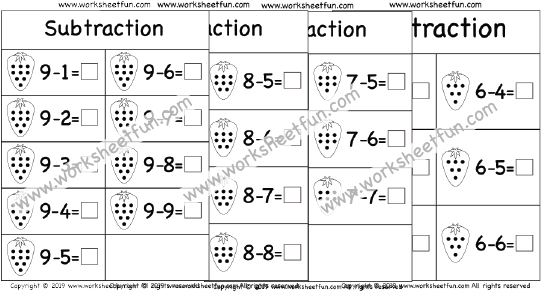 Subtract from 9