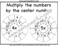 Multiplication Target Circles