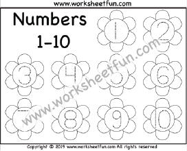 number tracing 1-10