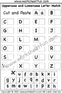 Uppercase and Lowercase Letter Cut and Paste