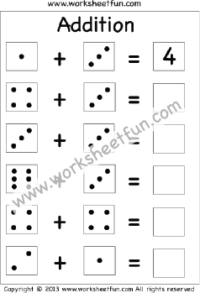 Dice Addition Worksheet