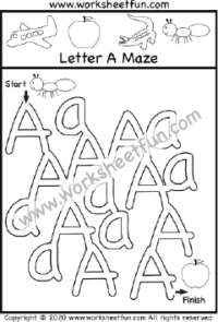 Letter A Maze
