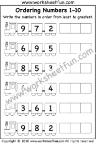 Ordering Numbers 1-10