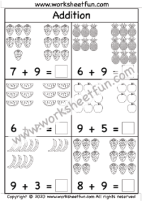 Addition Within 20 - Sums Up to 20 - Two Worksheets